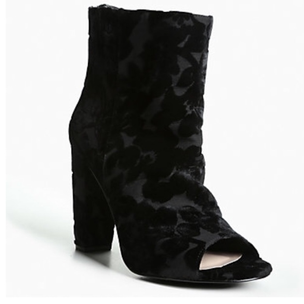 Floral Velvet Booties